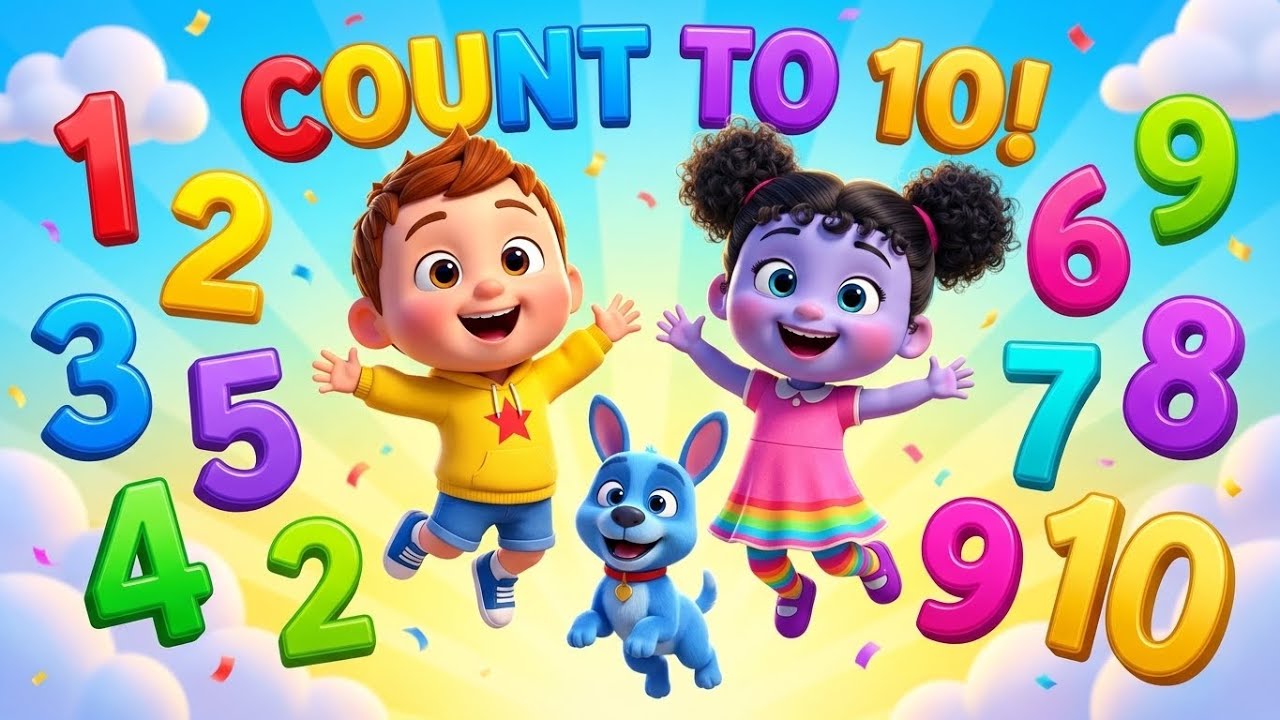 👉 Count to 10 with Actions! 🕺 Fun Number Song for Kids | Learn Numbers 1–10