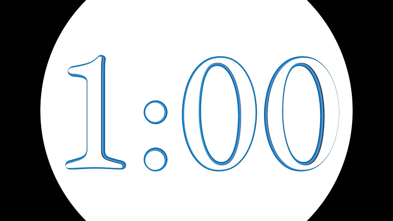 1-minute timer - no sound - circle fill