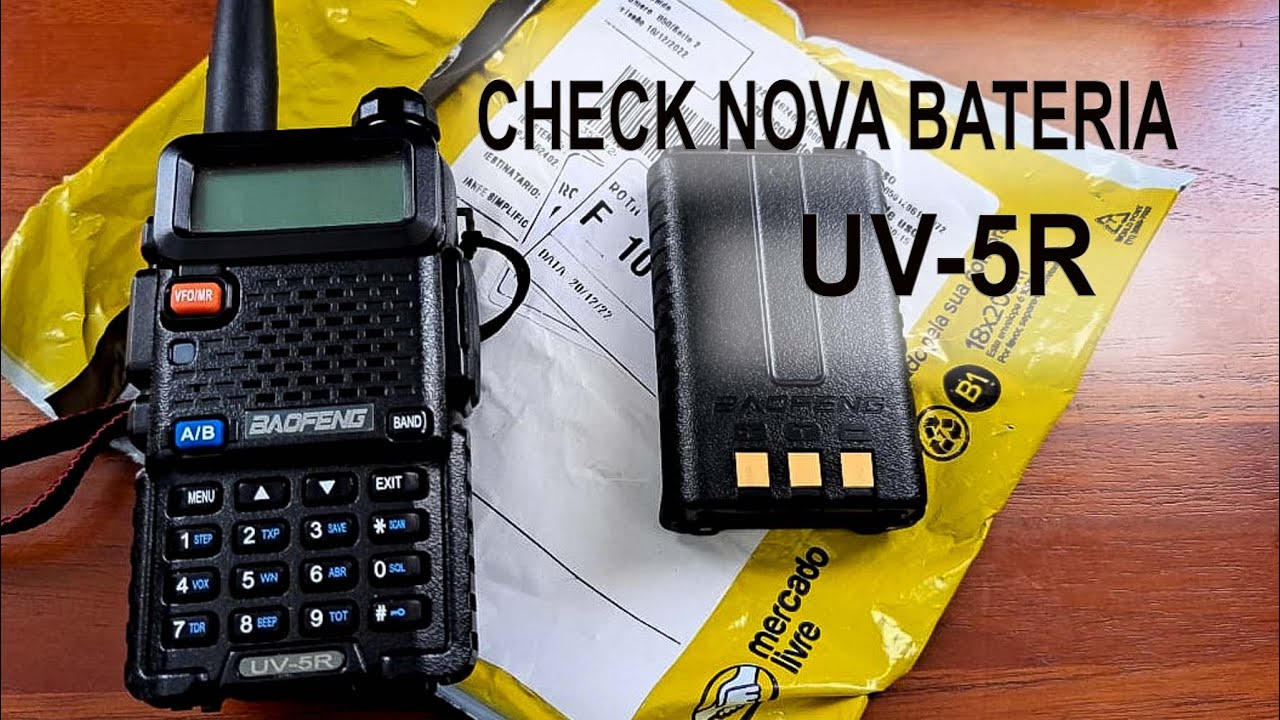 UNPACKING E CHECK DA NOVA BATERIA DO MEU HT #baofeng
