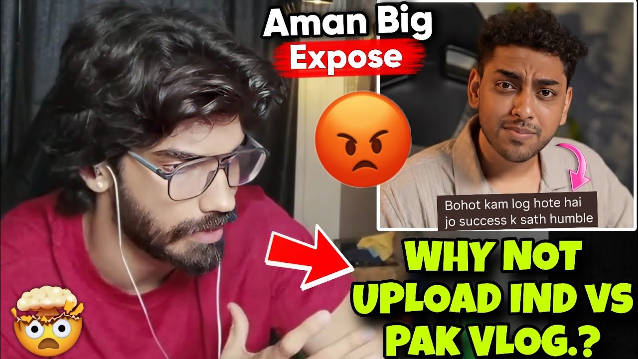 Snax Reveal Why Not Uploaded IND vs PAK Cricket Match Vlog ☑️ Aman Big Expose😡