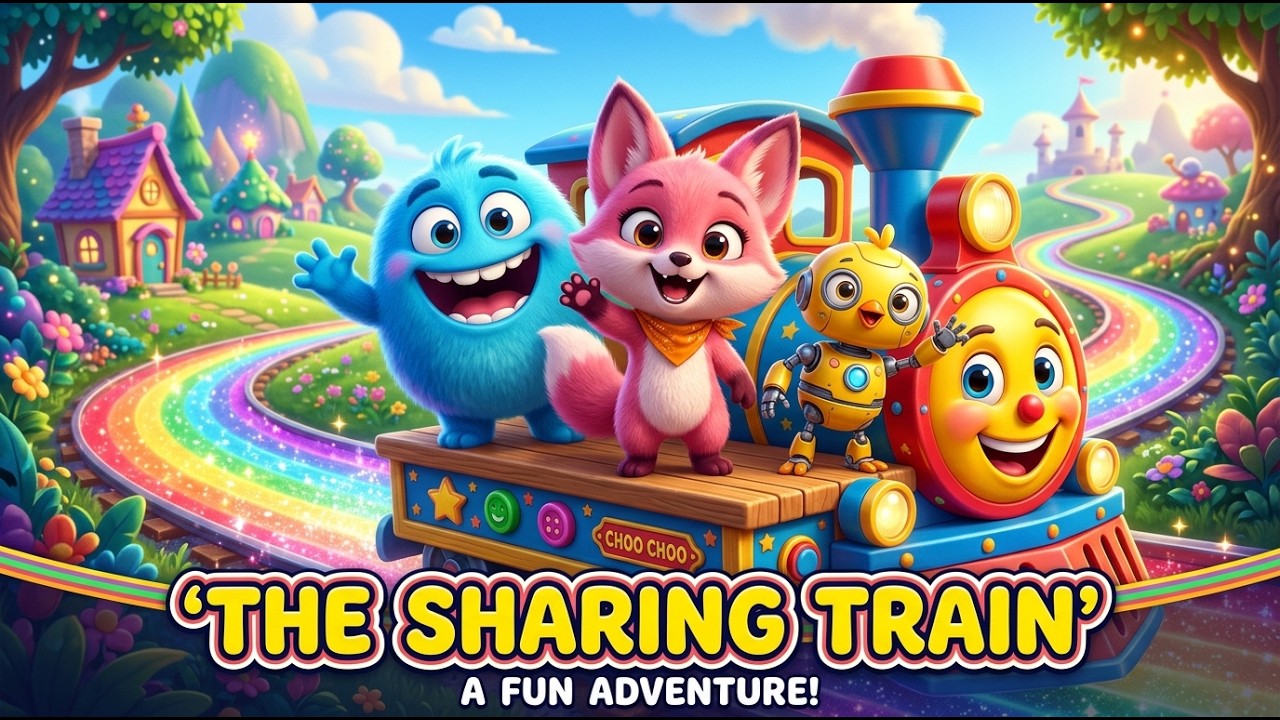 The Sharing Train 🚂 | Learn to Take Turns | A Song for Kids | Pixel Pals Paradise