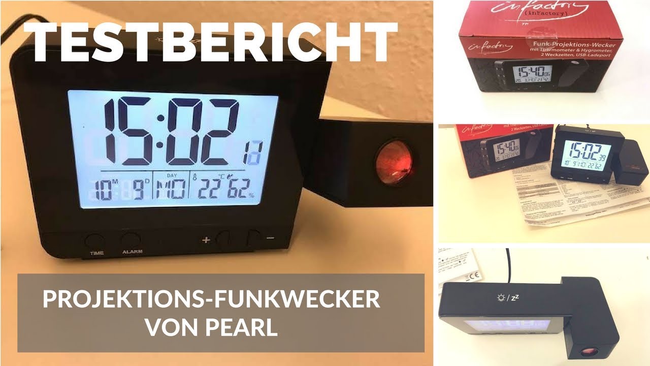 ► Unboxing- und Testvideo des Funk-Projektions-Weckers von Pearl auf Deutsch ☑