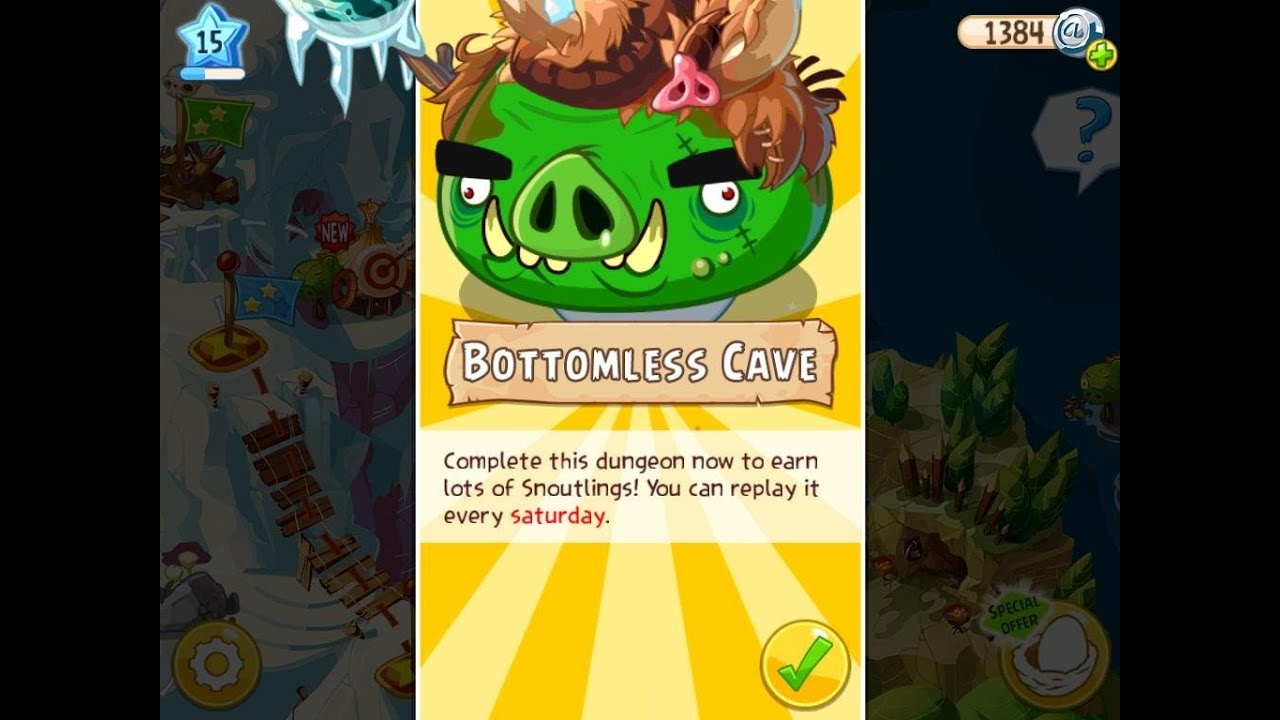 Angry Birds Epic Bottomless Cave Dungeon Walkthrough