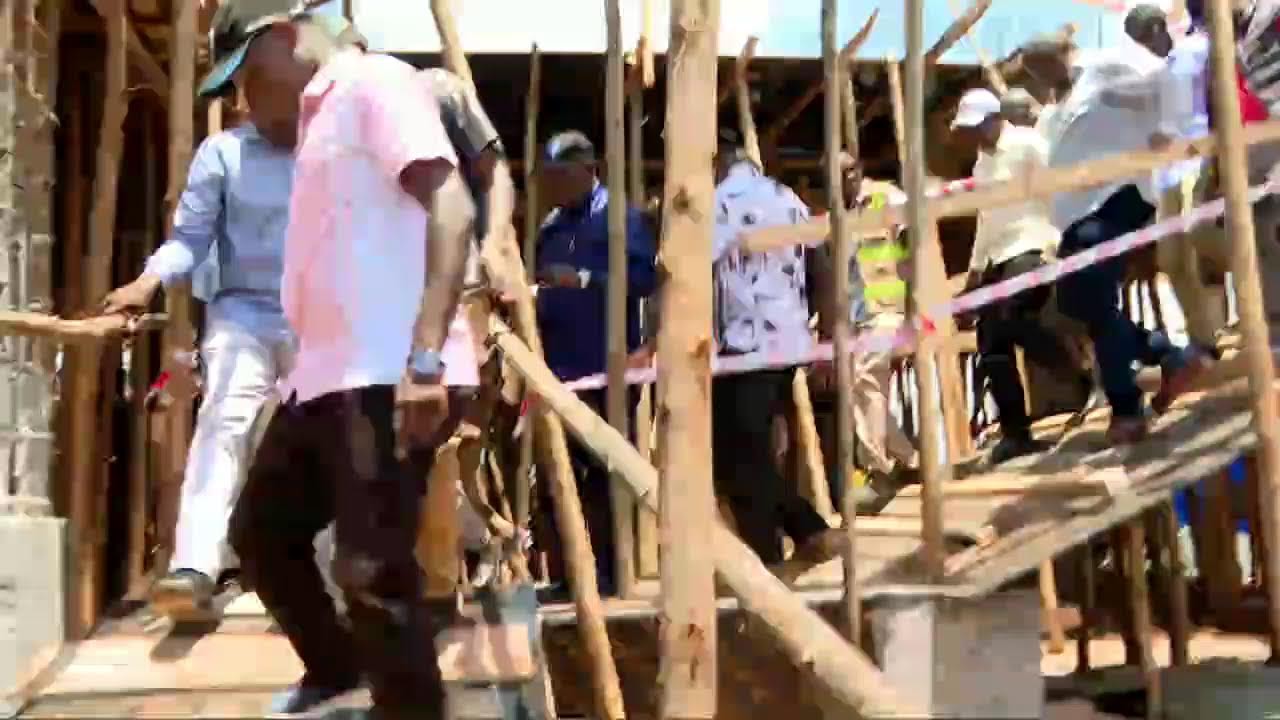 Inspection of the ongoing construction works at the Nyeri Municipal Market.