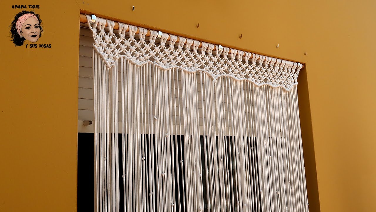 Cortina macrame con trapillo - AMAMA TXUS