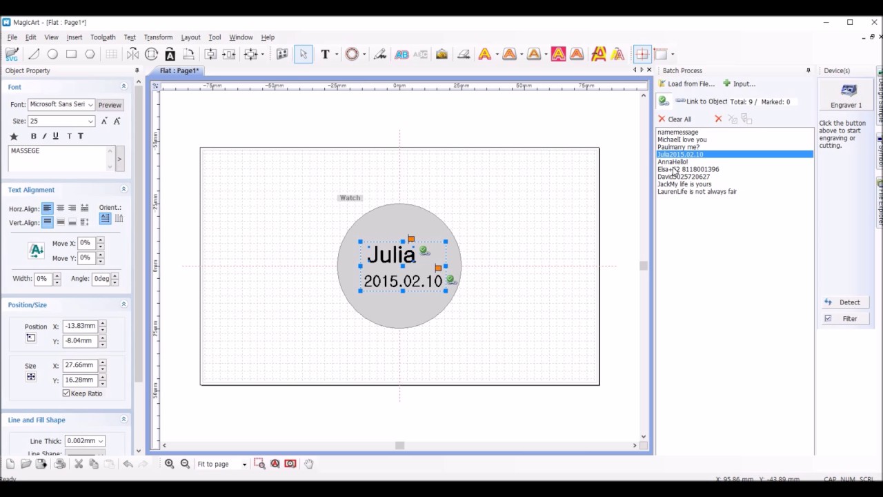 [MagicArt] Auto Text Field Fill from CSV file.