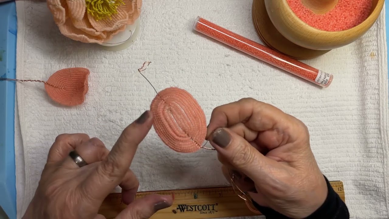 French. Beaded Peony - Part 1B - Outer Petals