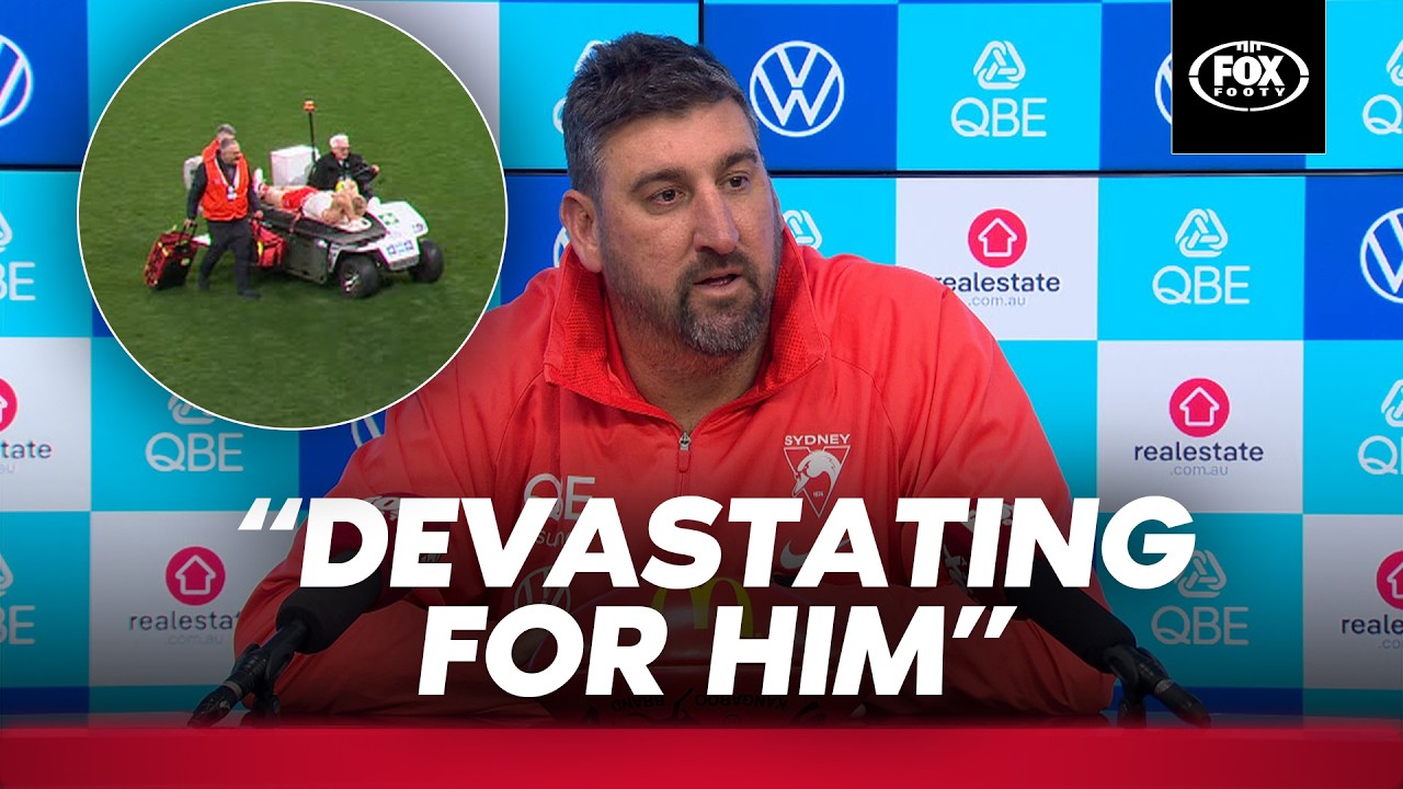 Cox proud of response to devastating Will Edwards ankle injury | Swans Press Conference