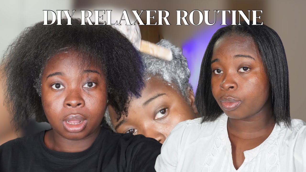 How i Relax My Hair At Home | my relaxer routine + wash & straightening