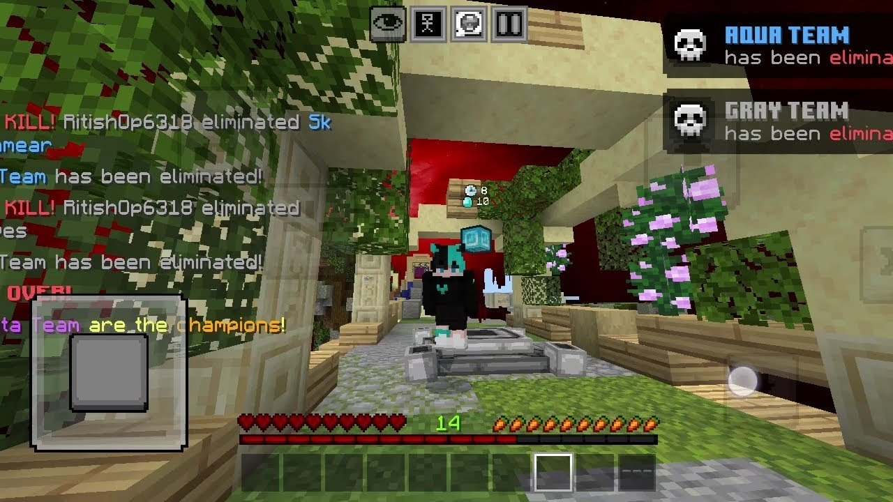 5 min Hive Bedwars GamePlay on Mobile! Pro mobile player | 60FPS | Tomjerry 