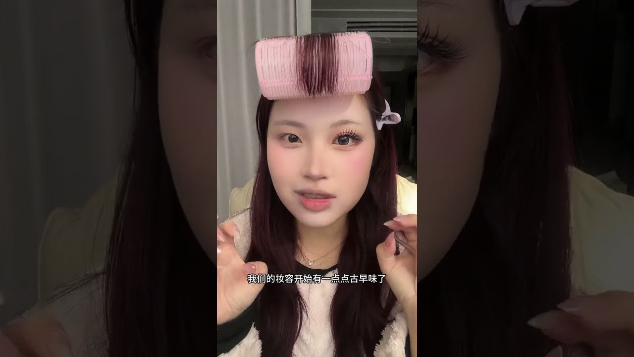 4-minute makeup and hairstyle A sweet date look is perfect for a round face #Square face