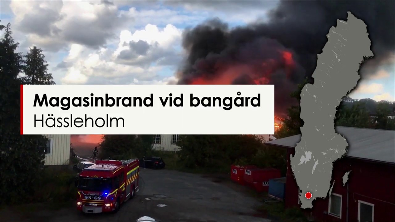 Magasinsbrand vid bangård, Hässleholm TRAILER