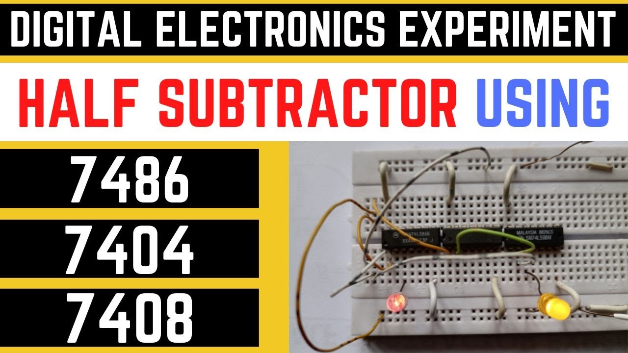 How can we make a half subtractor? | Half subtractor using XOR gate | half subtractor circuit