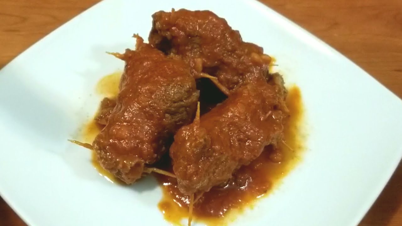 La brasciol.Piatto tipico barese.