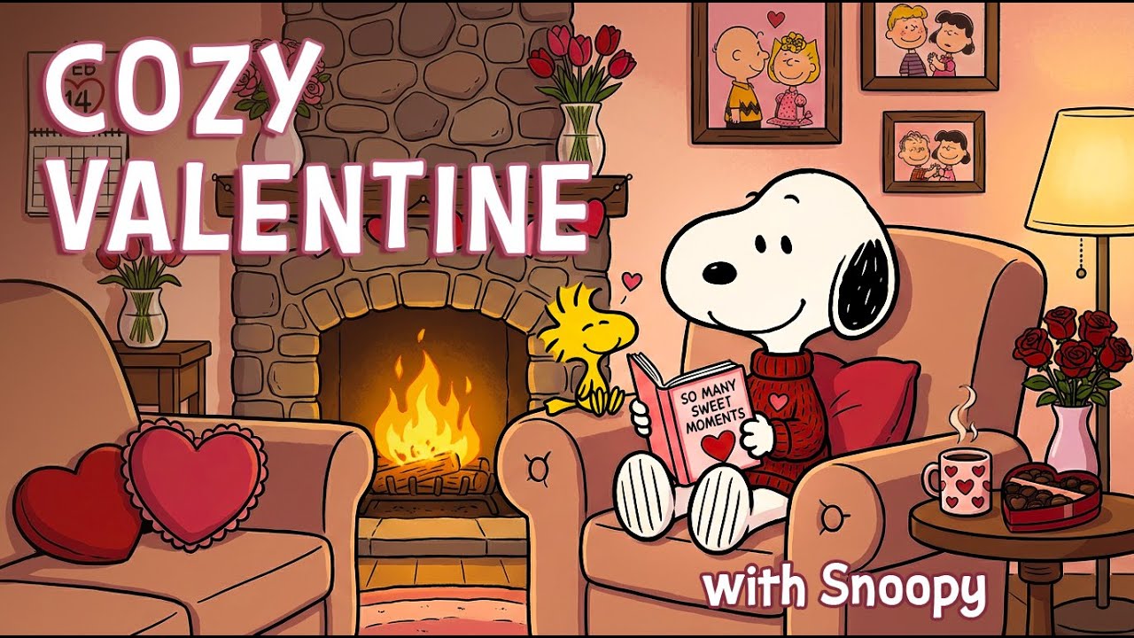 Romantic Cozy Valentine with Snoopy 🥀🍷 | Smooth Love Jazz to Warm Your Heart
