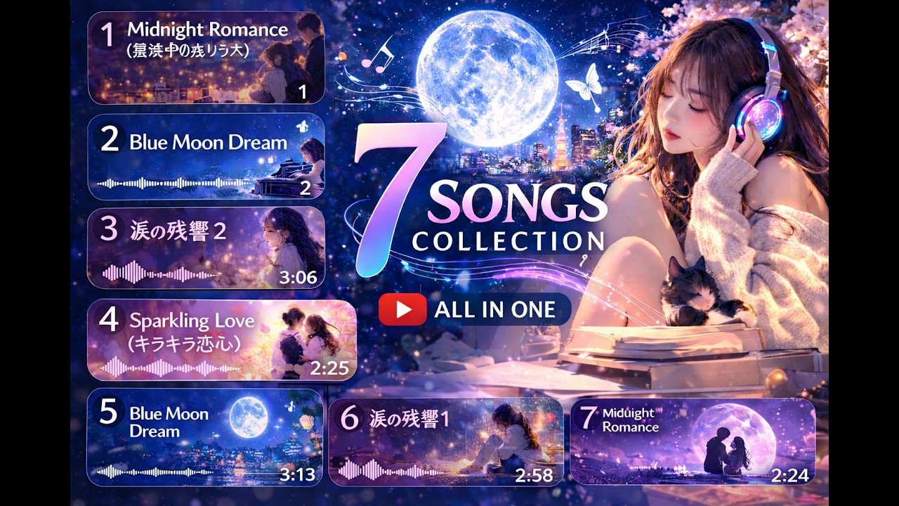 [1HOUR]  真夜中のロマンス | 心を癒す夜のプレイリスト | 잠들기 전 듣기 좋은 감성 일본 노래 1시간 #음악 #플레이리스트 #일본음악 #jpop