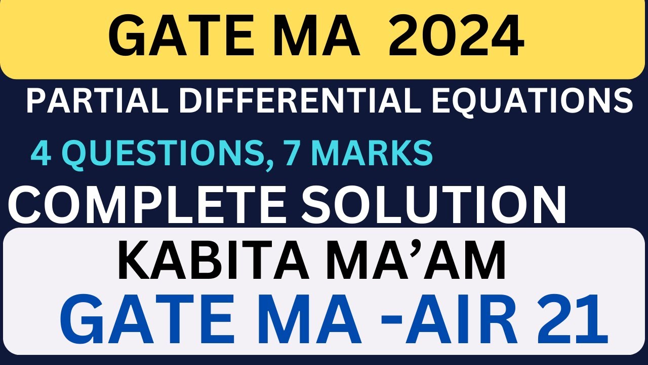 GATE 2024 PDE COMPLETE SOLUTION WITH KABITA MA'AM | #gate2024 #gate2024solution