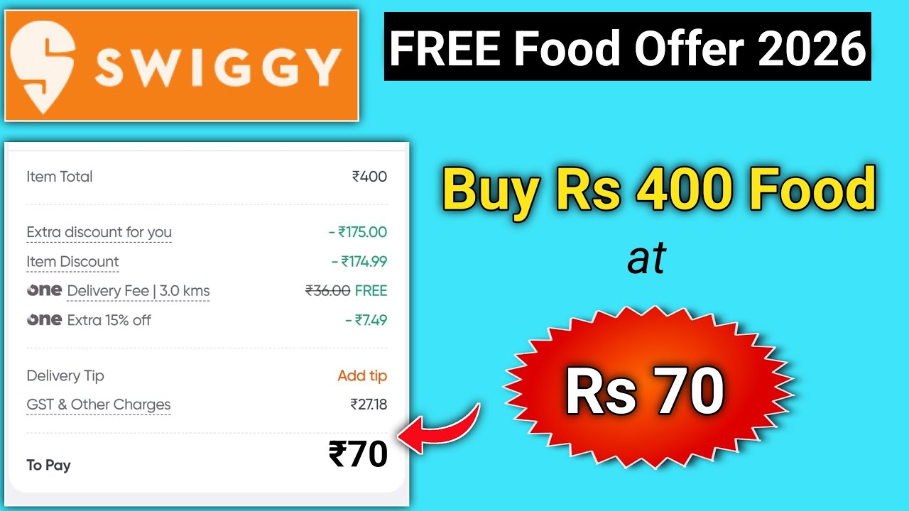 Swiggy FREE Food ll Swiggy coupon code today l Swiggy Holi offer l Swiggy Offer today l Swiggy Offer