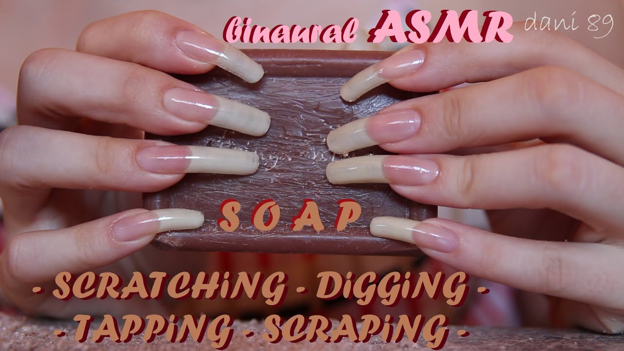 🎧 ASMR ▶ SCRATCHING, TAPPING, DIGGING, SCRAPING SOAP ↬ (scratch side by side ~ close up soap) ↫