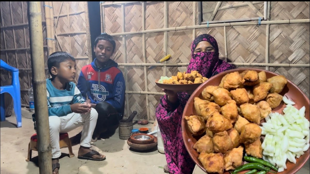 ভাগ্নার আবদারে বানিয়ে দিলাম হোটেল স্টাইল মিনি সিঙ্গারা ||villfood by Laki 