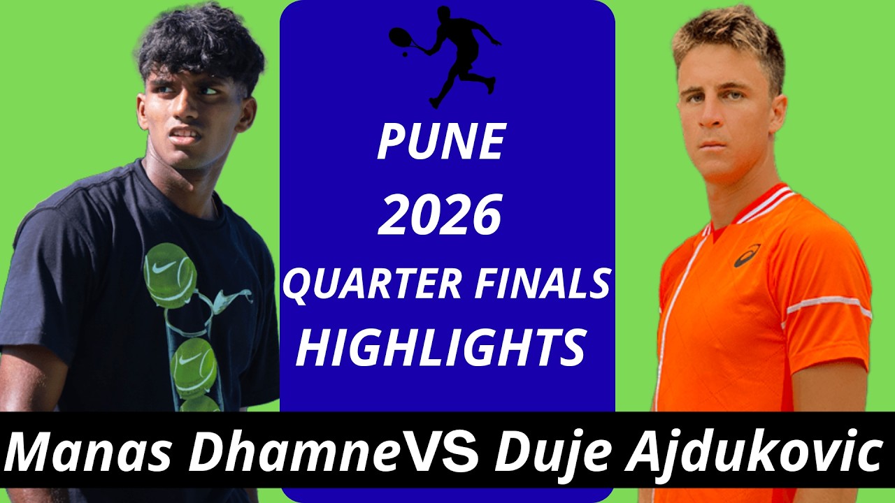 Manas Dhamne vs Duje Ajdukovic | Pune 2026 QF Highlights