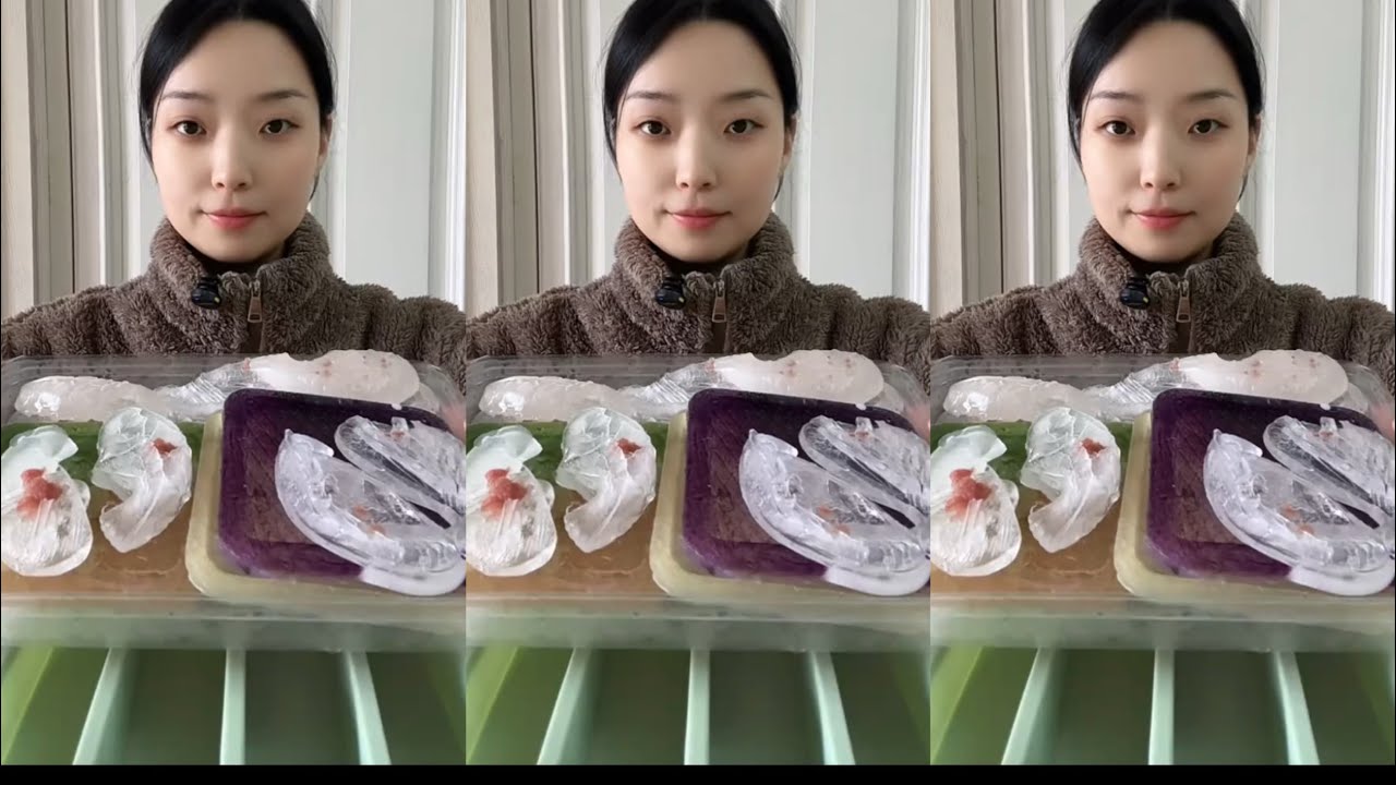 ASMR ICE EATING / ASMR MUKBANG ICE EATING SOUNDS FROM THE FROZEN WATER