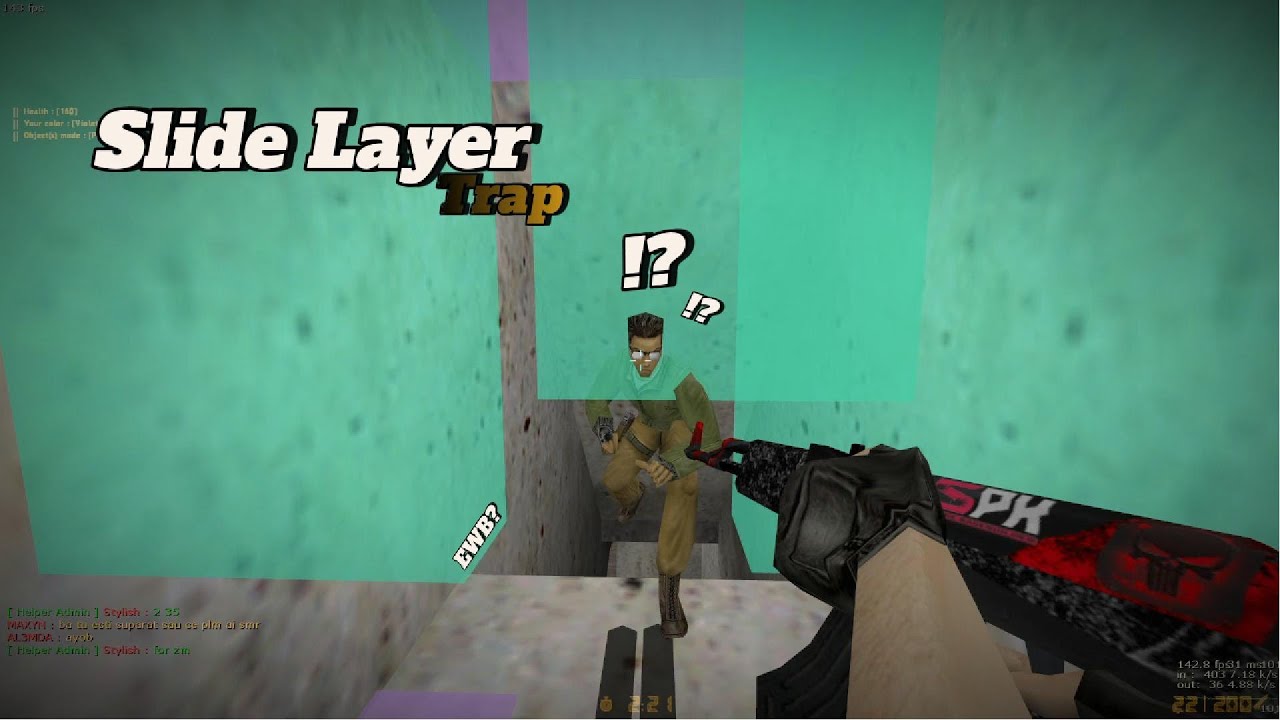 Counter Strike 1.6 BaseBuilder Mode - Slide Layer Trap