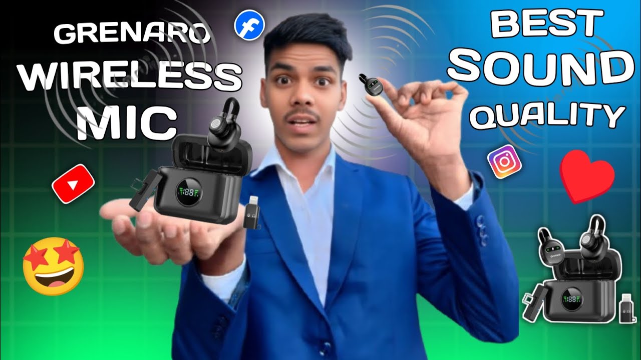 Best Wireless Mic For YouTube Video | 🔥 Grenaro Wireless Mic 2026 New | Best Sound Quality 💯🔥
