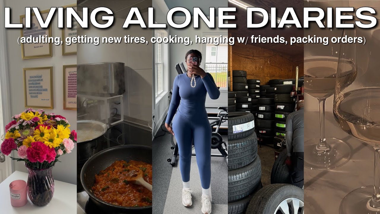 LIVING ALONE DIARIES: I HATE ADULTING, GOT NEW TIRES, PACKING ORDERS, HAVING A FRIEND OVER, COOKING