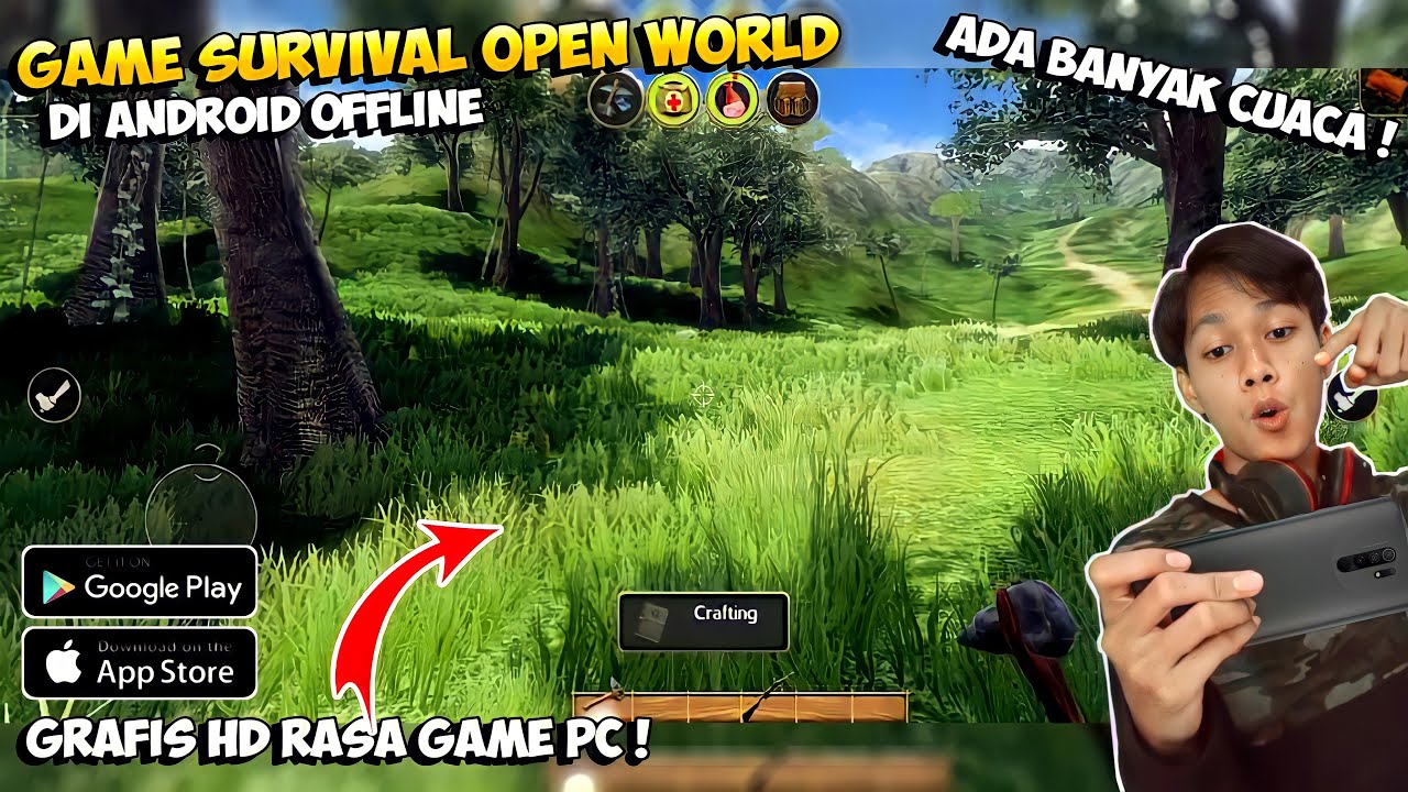 REALISTIS! Game SURVIVAL OFFLINE OPEN WORLD ANDROID | Radiation Island Playthrough