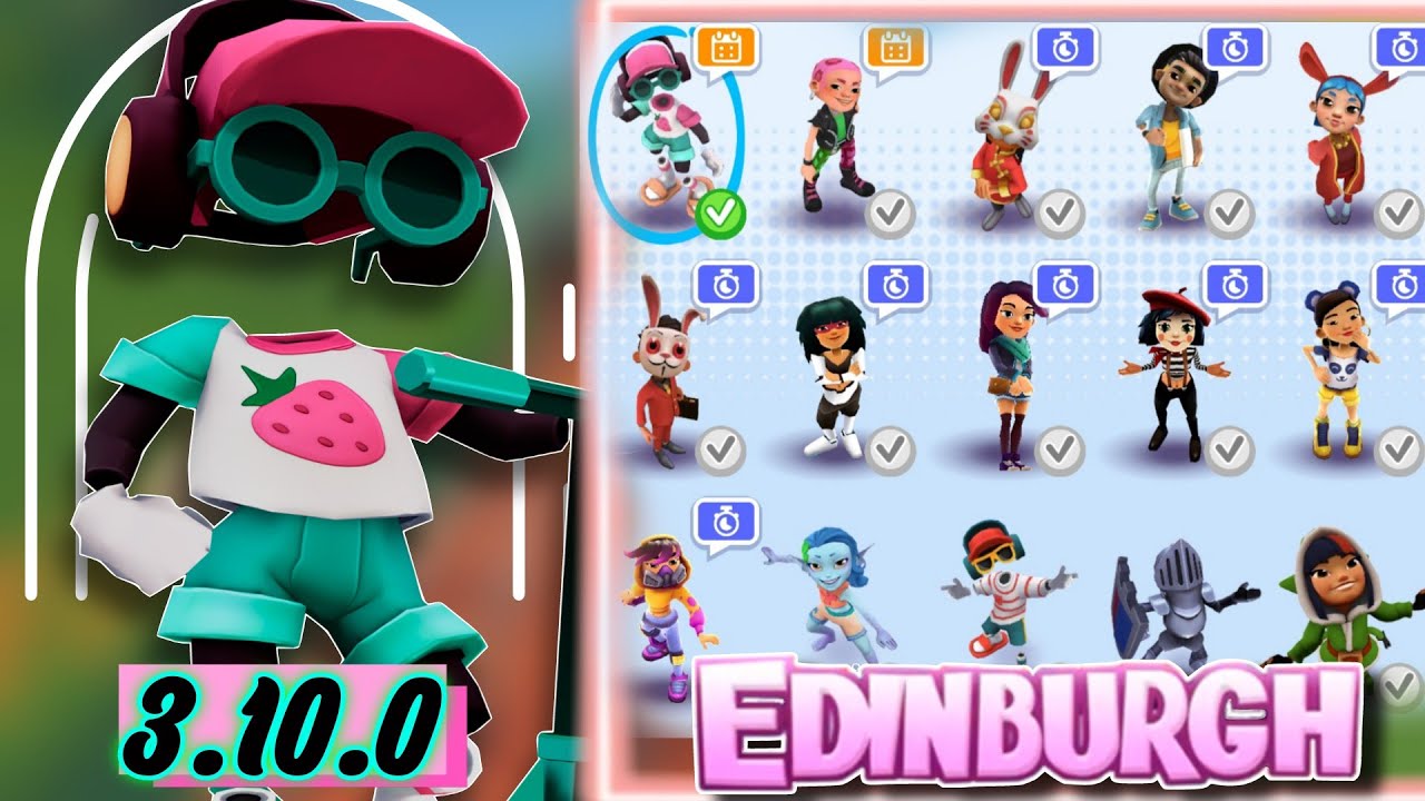 TODOS LOS PERSONAJES DESBLOQUEADOS - SUBWAY SURFERS EDINBURGH 2023.