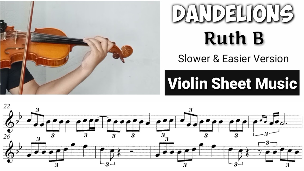 [Free Sheet] Dandelions - Ruth B [Violin Sheet Music]
