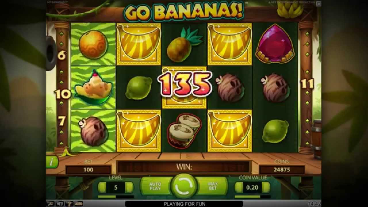 Machine &agrave; sous Go Bananas NETENT - Gameplay - 5 rouleaux video - #gambling #Casino3D #casino