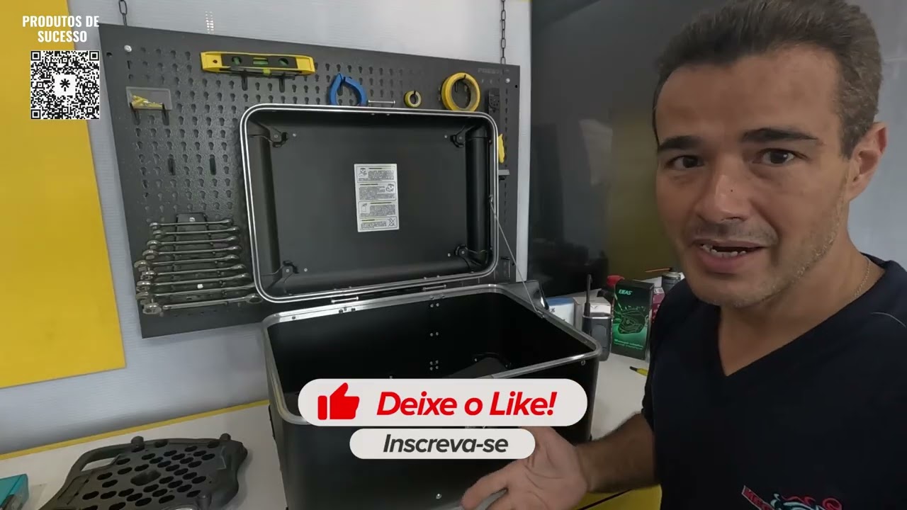 BAU TRASEIRO DE ALUMINIO SCAM USHUAIA 59 LITROS PARA 2 CAPACETES