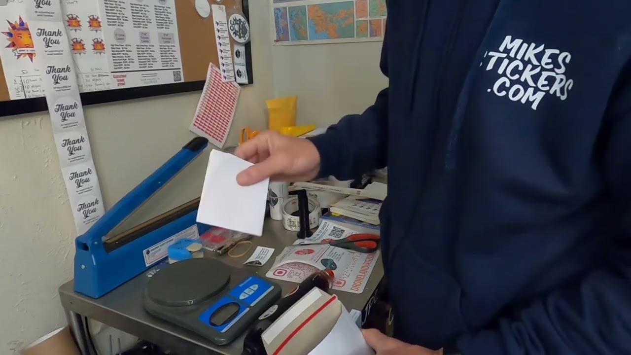 How I package up my stickers to ship through USPS