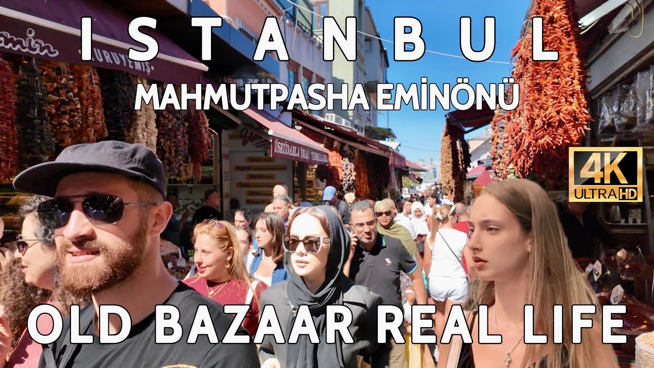 Istanbul Turkey 2025 4K | Old Bazaar Real Life Walk: Mahmutpaşa, Eminönü & Spice Bazaar