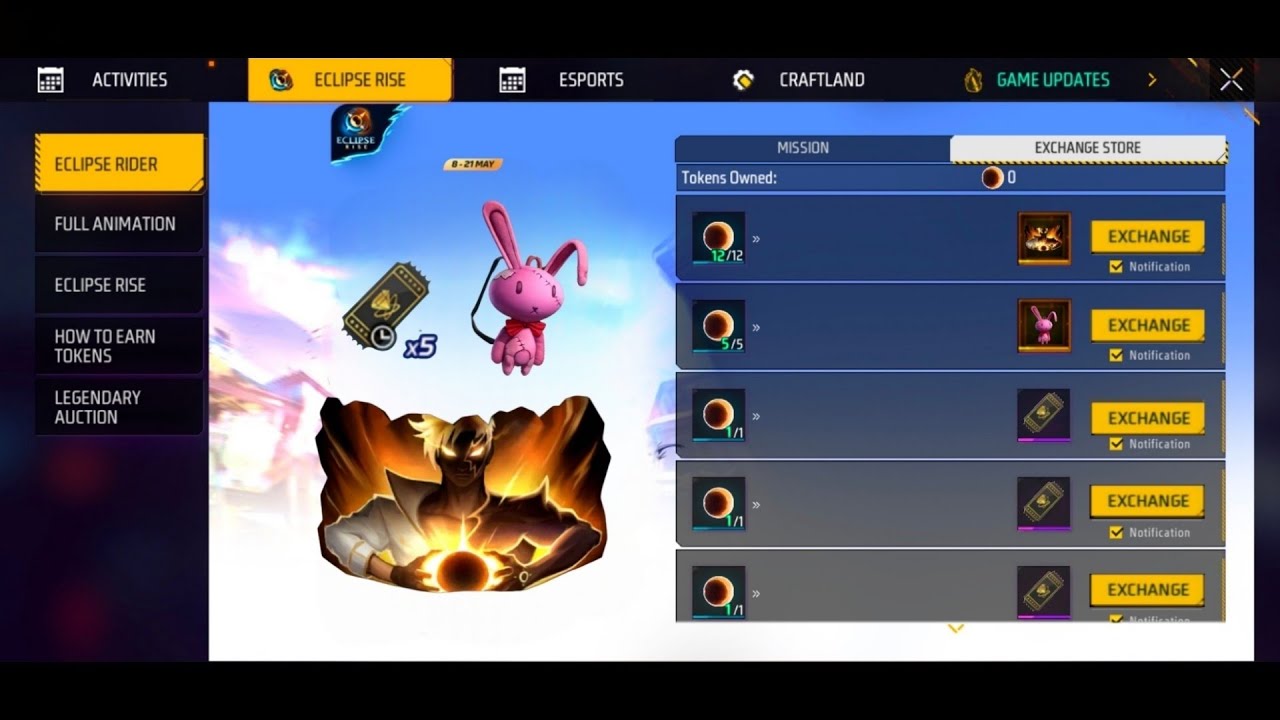 Eclipse Rise Token Exchange Get Free Eclipse Core glue wall,Rabbity Pink Backpack, voucher 