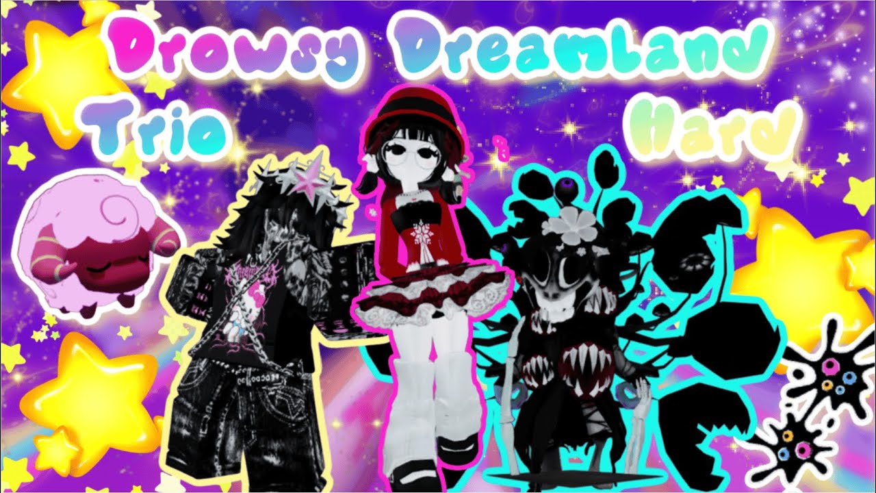 Beating Drowsy Dreamland HARD as a TRIO !! | [ROBLOX Tower Heroes]