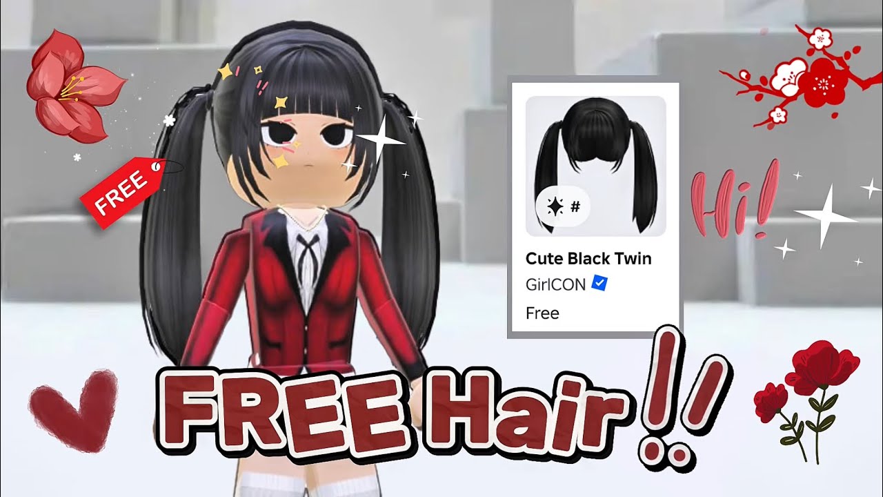 Hurry! NEW *FREE* Roblox Hair! How to get the Cute Black Twin Tails for 0 ROBUX 🫦