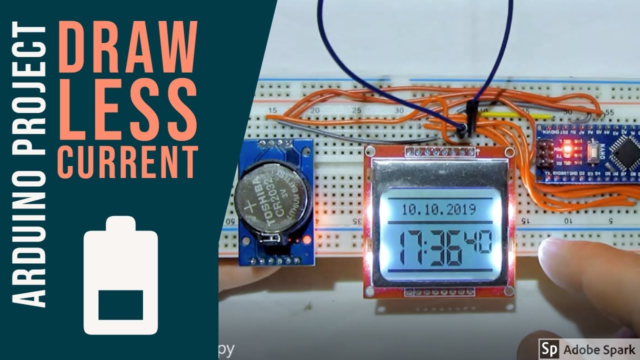 How to Make power efficient Arduino Clock, run for years on battery