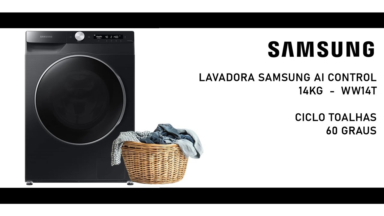 Lavadora de Roupas SAMSUNG com AI Control 14kg WW14T - CICLO TOALHAS