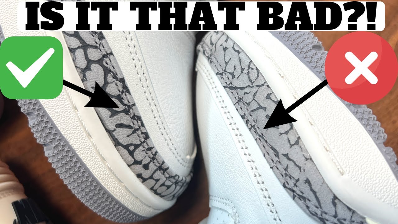 Is The Quality THAT BAD?! Air Jordan 3 White Cement Reimagined Review