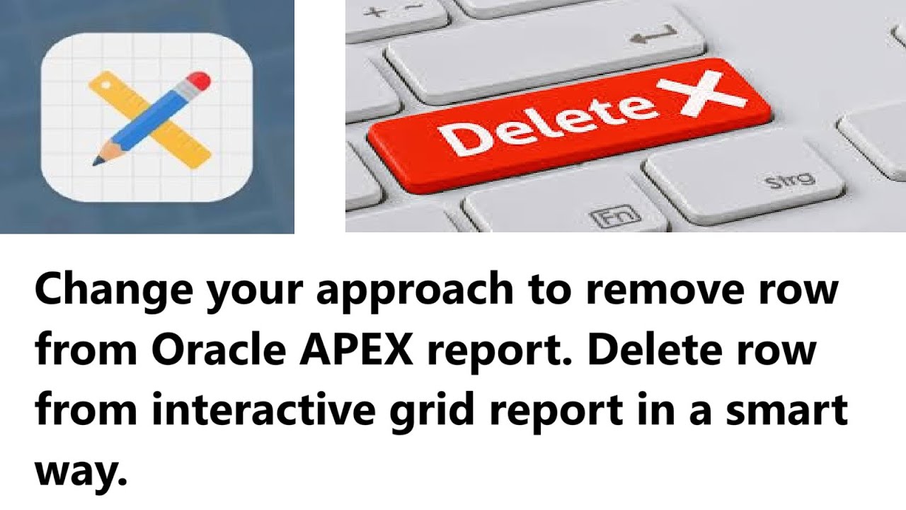Oracle Apex- Delete record from interactive grid