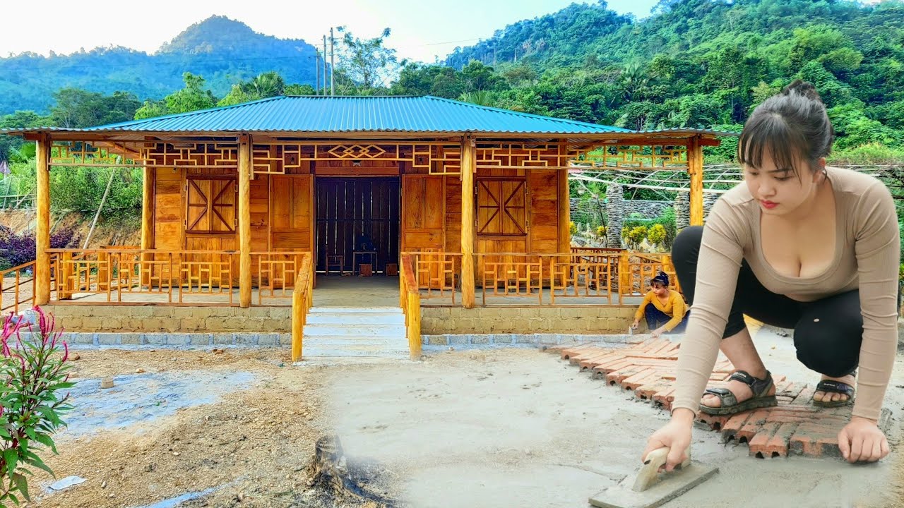 TIMELAPSE :120 days girl builds giant wooden house by herself, turns empty land into farm