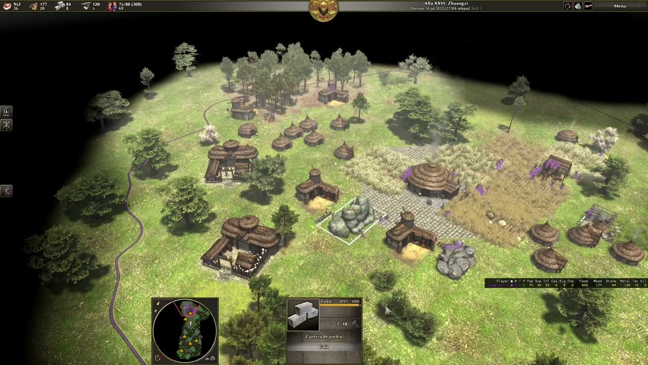 0 A.D. Partida Online 1 versus 1 (nivel 1430 vs. 1279)