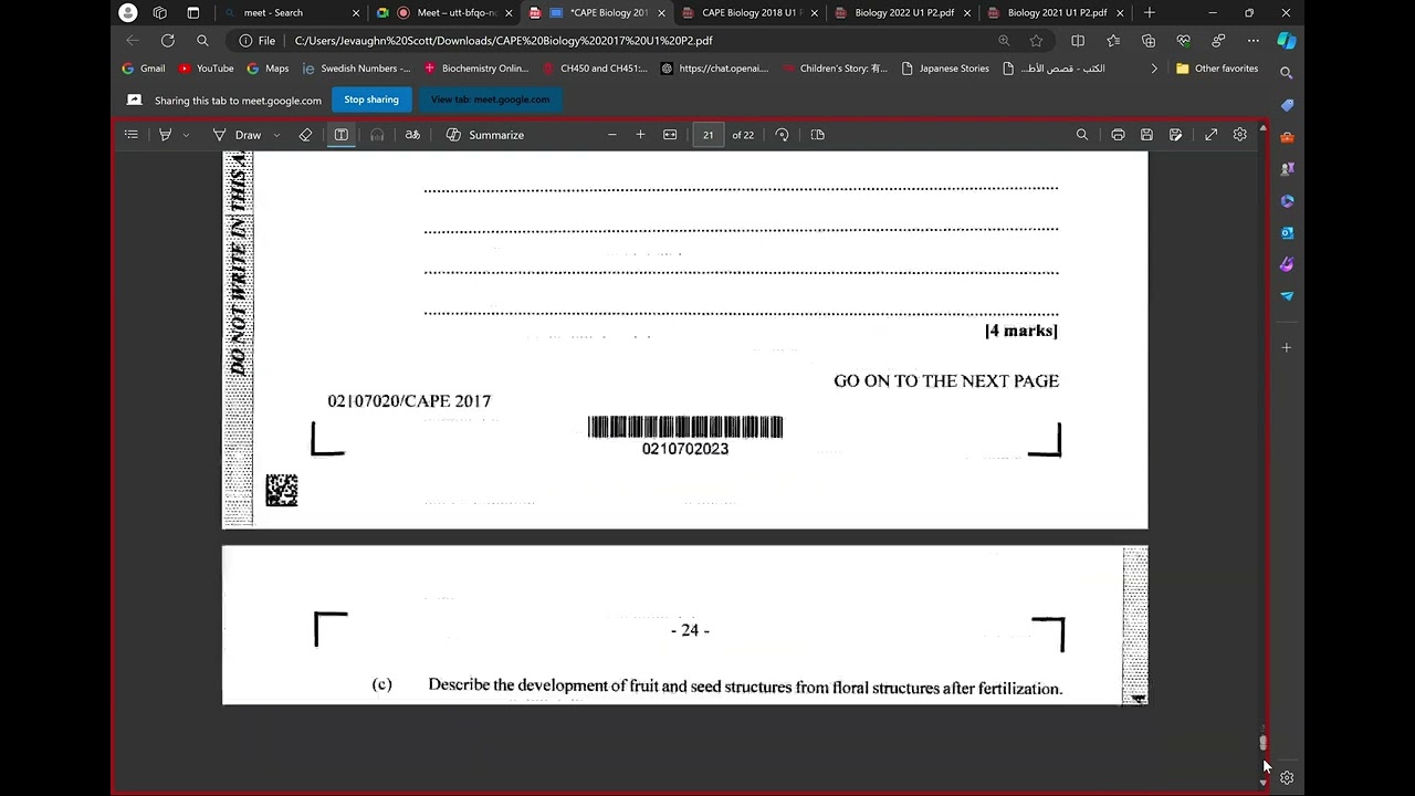 Biology Unit 1 2017 Section A Module 3