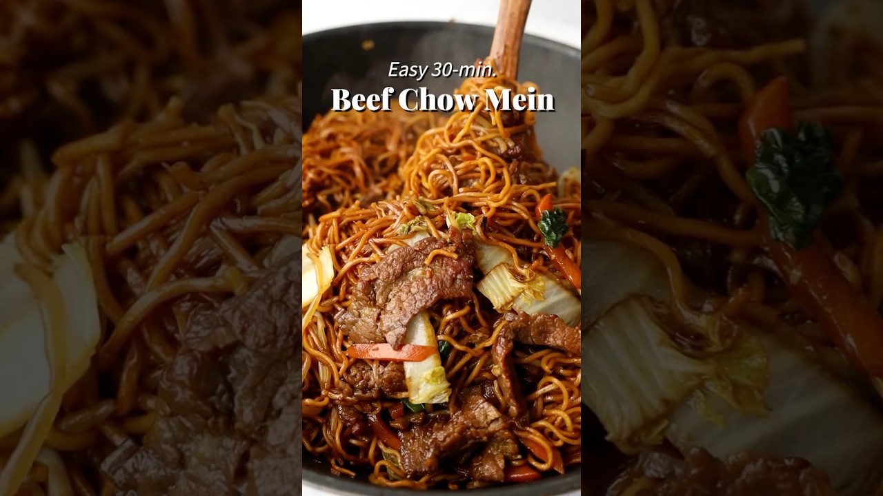 30-min. Better-than-Takeout Beef Chow Mein #noodles