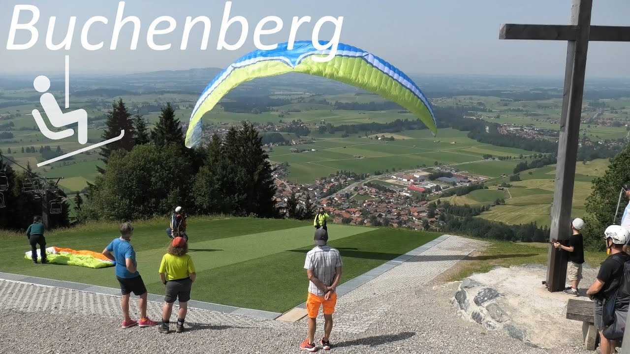 GERMANY: Buchenberg chairlift & paragliding, Buching -Allgäu 4K