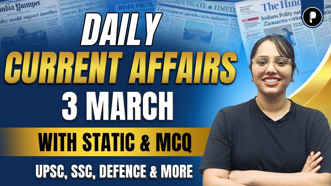 3 March Current Affairs 2026 | Daily Current Affairs | Current Affairs Today