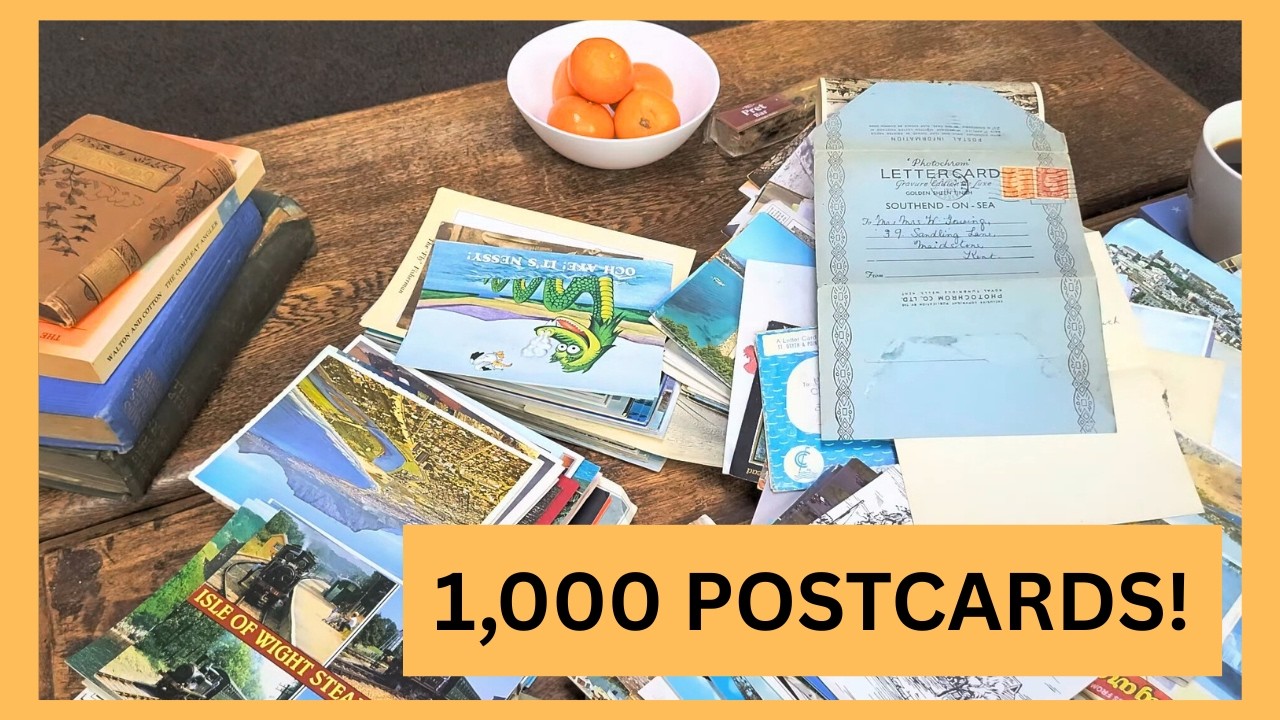 I BOUGHT 1,000 POSTCARDS! #vintagebookclub #snailmaillove  #collectingpostcards